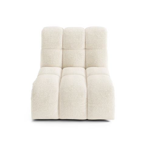Fauteuil pivotant NELLY tissu bouclette