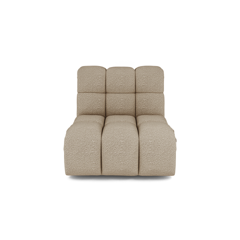 Fauteuil pivotant NELLY tissu bouclette