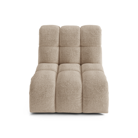 Fauteuil pivotant NELLY tissu bouclette