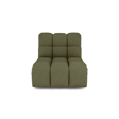 Fauteuil pivotant NELLY tissu bouclette