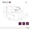 Fauteuil pivotant NELLY velours chenillé