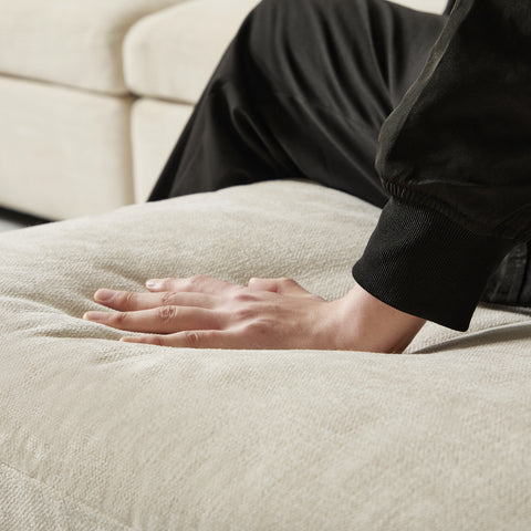 Fauteuil NEST tissu tramé toucher doux