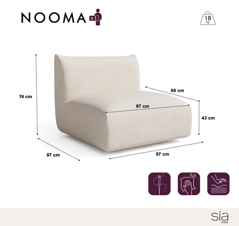Fauteuil NOOMA velours chenillé