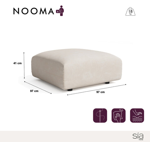 Pouf NOOMA velours chenillé