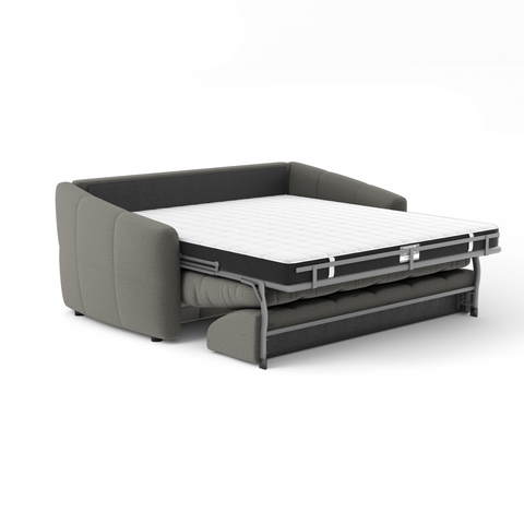 Canapé convertible express NORA Bouclette - Matelas Dunlopillo 140cm