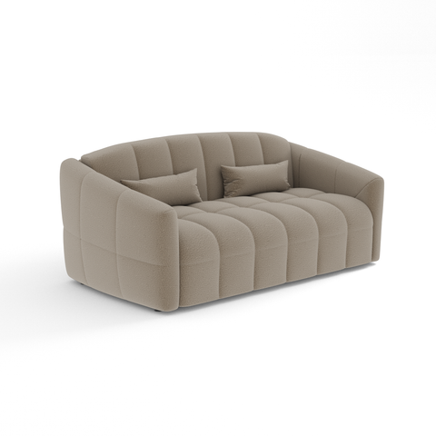 Canapé convertible express NORA Bouclette - Matelas Dunlopillo 140cm