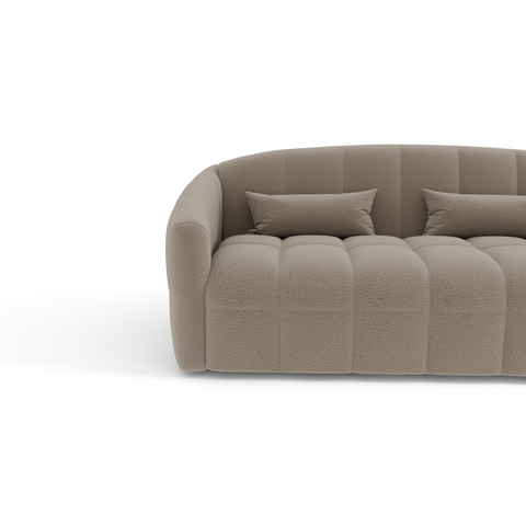 Canapé convertible express NORA Bouclette - Matelas Dunlopillo 140cm