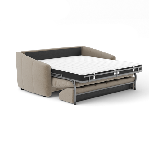 Canapé convertible express NORA Bouclette - Matelas Dunlopillo 140cm