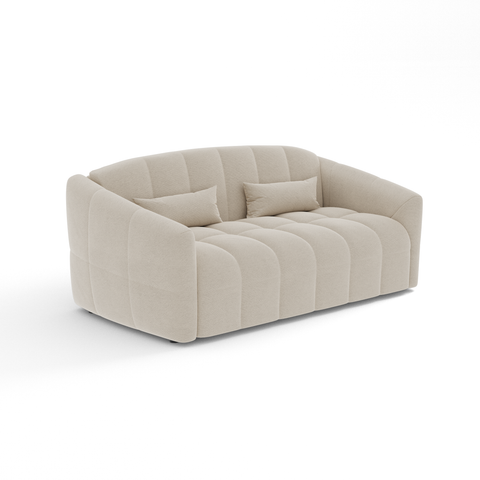 Canapé convertible express NORA Tissu tramé - Matelas Dunlopillo 160cm