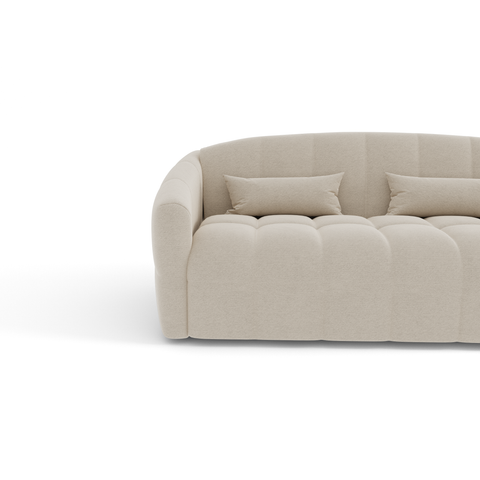 Canapé convertible express NORA Tissu tramé - Matelas Dunlopillo 160cm
