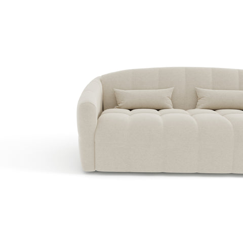 Canapé convertible express NORA Tissu tramé - Matelas Dunlopillo 140cm