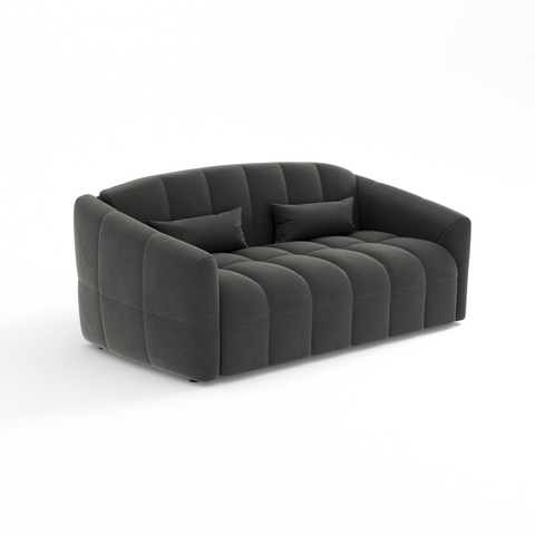Canapé convertible express NORA Tissu tramé - Matelas Dunlopillo 160cm