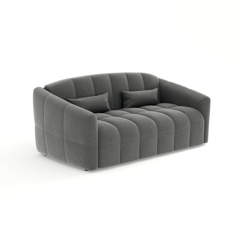 Canapé convertible express NORA Tissu tramé - Matelas Dunlopillo 140cm