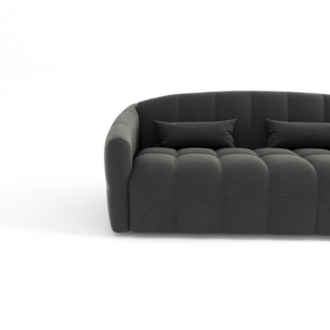 Canapé convertible express NORA Tissu tramé - Matelas Dunlopillo 160cm