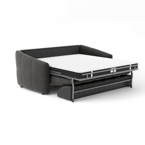 Canapé convertible express NORA Tissu tramé - Matelas Dunlopillo 160cm