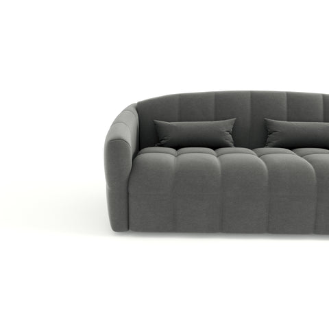 Canapé convertible express NORA Tissu tramé - Matelas Dunlopillo 140cm