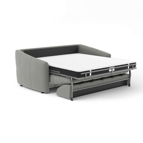 Canapé convertible express NORA Tissu tramé - Matelas Dunlopillo 160cm