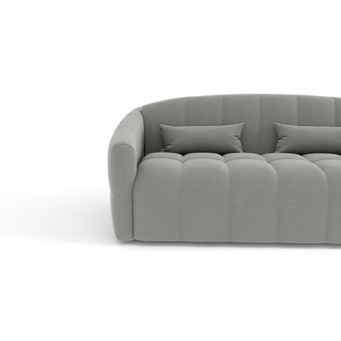 Canapé convertible express NORA Tissu tramé - Matelas Dunlopillo 140cm