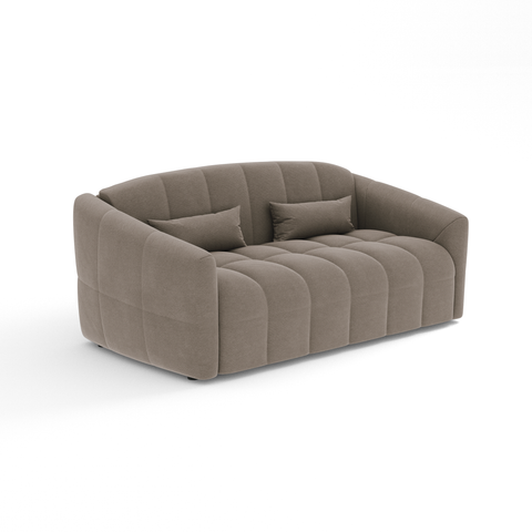 Canapé convertible express NORA Tissu tramé - Matelas Dunlopillo 140cm