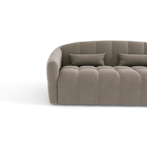 Canapé convertible express NORA Tissu tramé - Matelas Dunlopillo 140cm