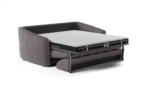 Canapé convertible express NORA Tissu tramé - Matelas Dunlopillo 160cm