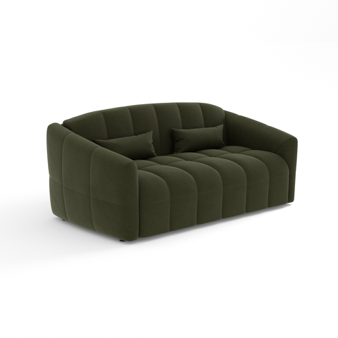 Canapé convertible express NORA Tissu tramé - Matelas Dunlopillo 160cm