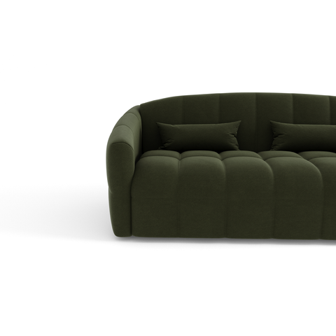 Canapé convertible express NORA Tissu tramé - Matelas Dunlopillo 160cm