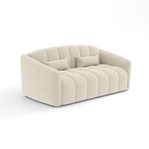 Canapé convertible express NORA Bouclette - Matelas Dunlopillo 160cm