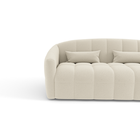Canapé convertible express NORA Bouclette - Matelas Dunlopillo 160cm