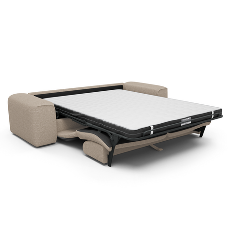 Canapé convertible express matelas Dunlopillo 140cm NOVA Tissu bouclette