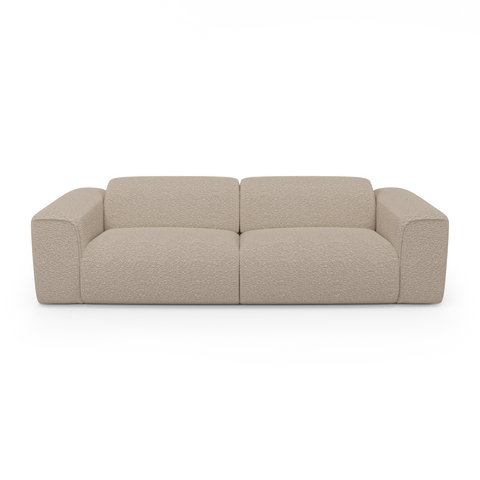 Canapé convertible express matelas Dunlopillo 140cm NOVA Tissu bouclette
