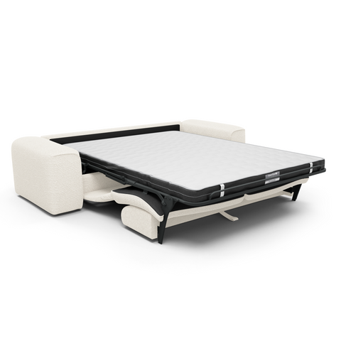 Canapé convertible express matelas Dunlopillo 140cm NOVA Tissu bouclette