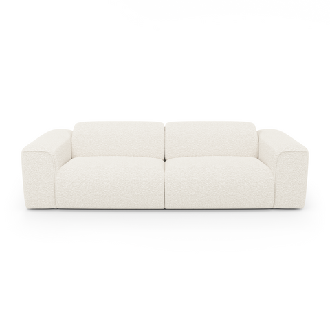 Canapé convertible express matelas Dunlopillo 140cm NOVA Tissu bouclette