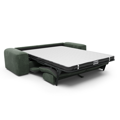 Canapé convertible express matelas Dunlopillo 140cm NOVA Velours à motifs