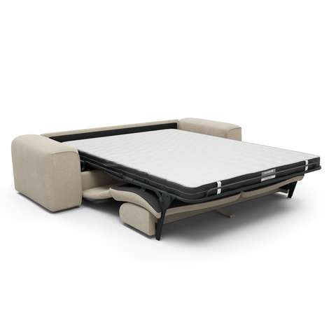 Canapé convertible express matelas Dunlopillo 160cm NOVA Velours à motifs