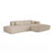 Canapé angle droit ouvert NOVA tissu bouclette