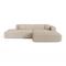 Canapé angle droit ouvert NOVA tissu bouclette