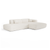 Canapé angle droit ouvert NOVA tissu bouclette