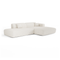 Canapé angle droit ouvert NOVA tissu bouclette
