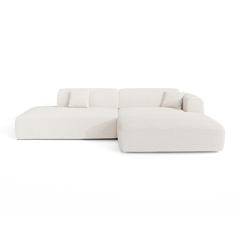 Canapé angle droit ouvert NOVA tissu bouclette