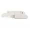 Canapé angle droit ouvert NOVA tissu bouclette