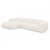 Canapé d'angle gauche convertible express matelas Dunlopillo 140cm NOVA Tissu bouclette