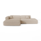 Canapé angle gauche ouvert NOVA tissu bouclette
