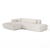 Canapé angle gauche ouvert NOVA tissu bouclette