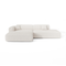 Canapé angle gauche ouvert NOVA tissu bouclette
