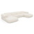 Canapé panoramique convertible express matelas Dunlopillo 140cm NOVA Tissu bouclette