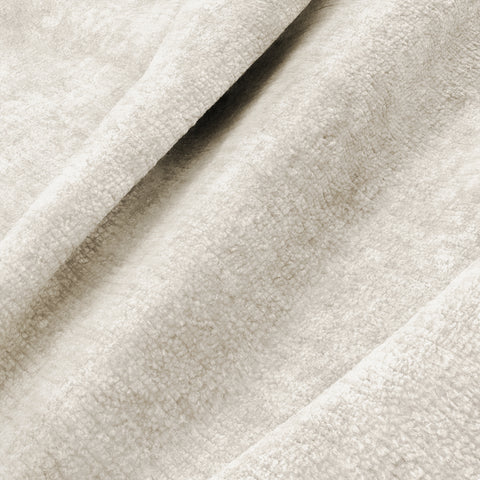 Canapé modulable 3 places NUBI velours texturé crème