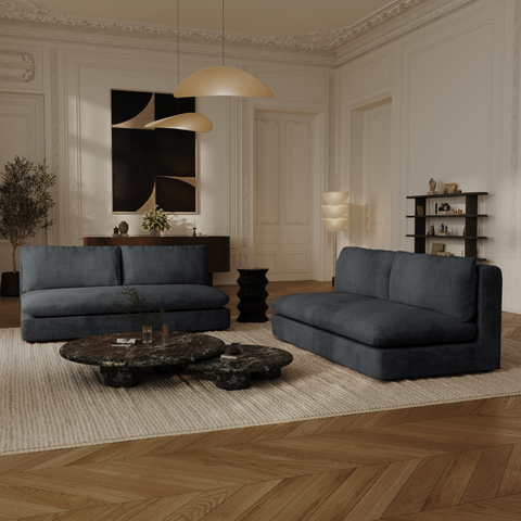 Canapé 4 places sans accoudoirs ORA Velours