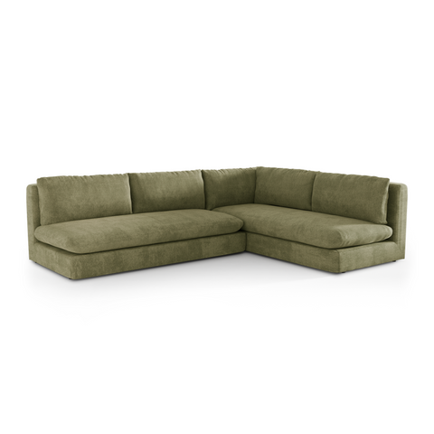 Canapé d'angle droit ORA Tissu tramé