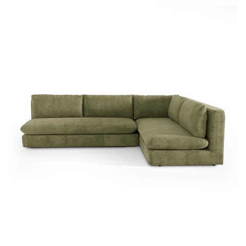 Canapé d'angle droit ORA Tissu tramé